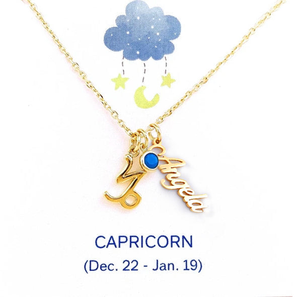925 Sterling Silver Zodiac Necklace Astrology Constellation Celestial Necklace