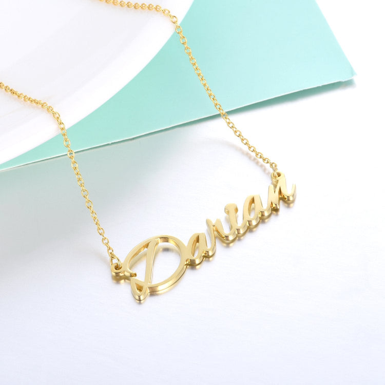 925 Sterling Silver Darian Custom Name Necklace Nameplate Necklace - onlyone