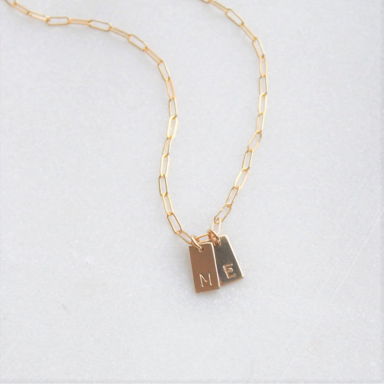 925 Sterling Silver Personalized Initial Necklace in Clip Chain