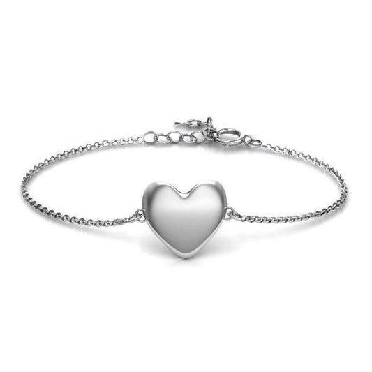 925 Sterling Silver Personalized Engraved Sweet Heart Bracelet Length 6�7.5�- onlyone
