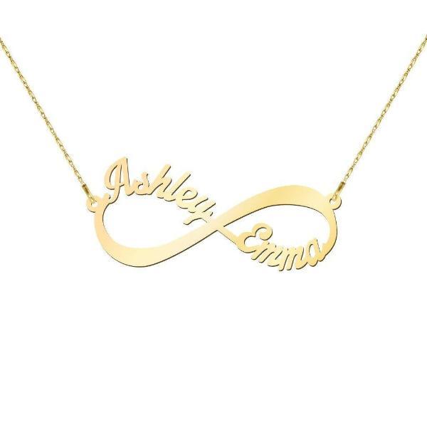 925 Sterling Silver Infinity Name Necklace Nameplate Necklace - onlyone