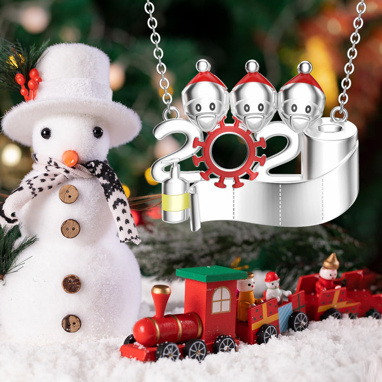 925 Sterling Silver Snowman Family Nameplated Necklace