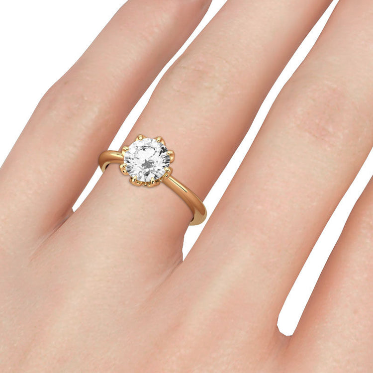 Bague en argent sterling simple et rond en argent sterling 925
