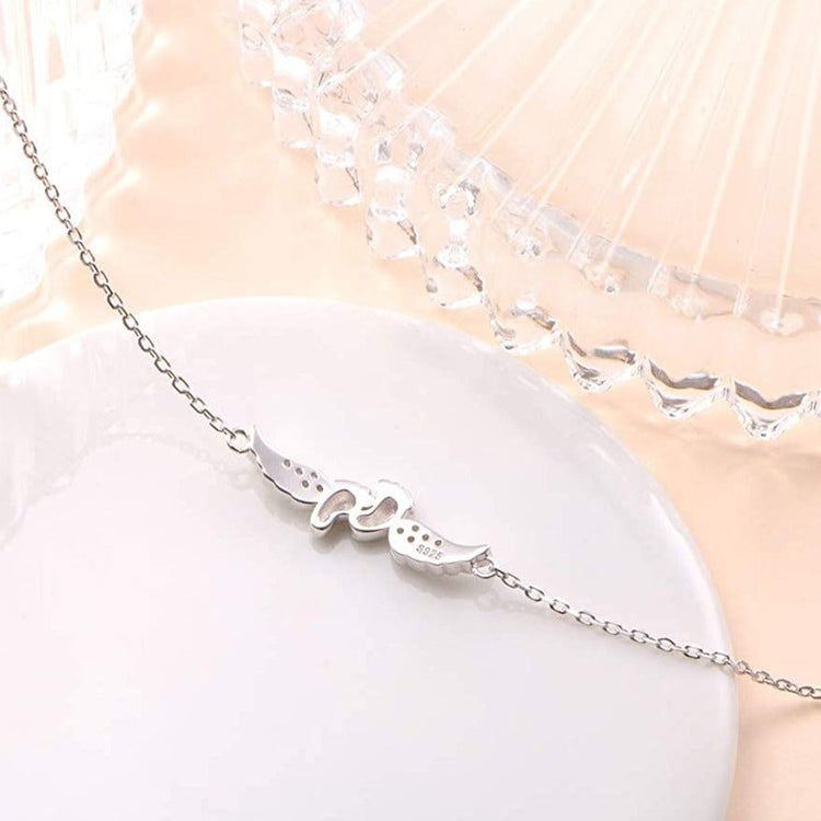 925 Sterling Silver Angel Wings Fashion Anklet Gift Anklet - onlyone