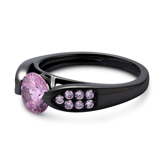 925 Sterling Silver Simple Round Cut Sterling Silver Ring