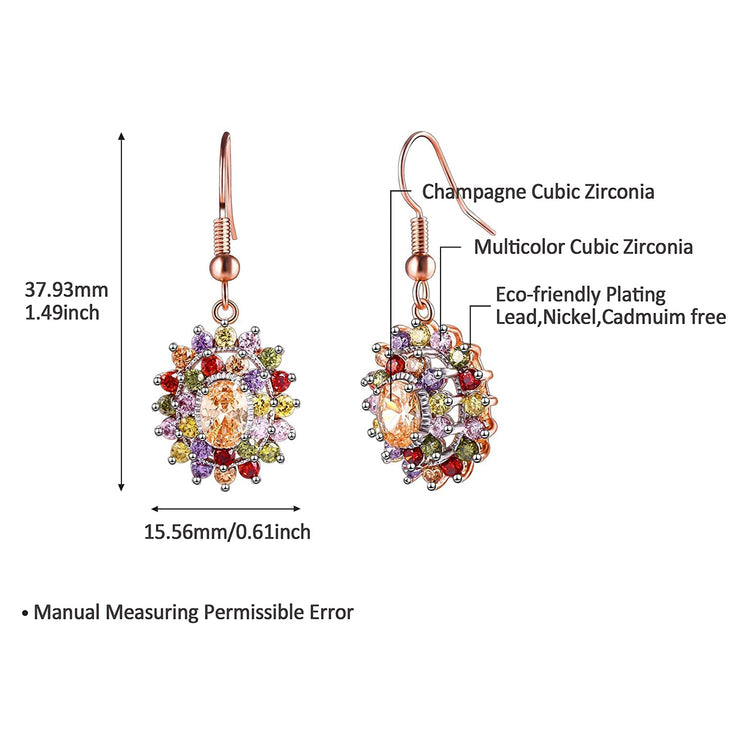 925 Sterling Silver Cubic Zirconia Multi Colored Stone Rings/Necklace/Earrings