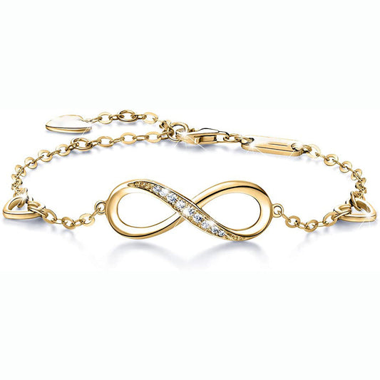925 Sterling Silver Infinity Adjustable Anklet Bracelet