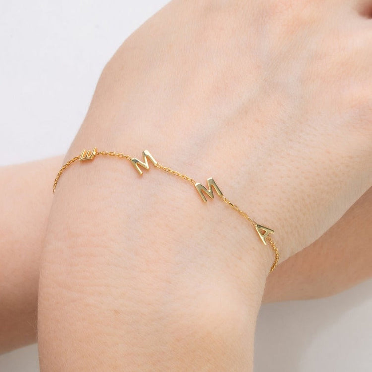 925 Sterling Silver Custom Initial Anklet Bracelet ❤