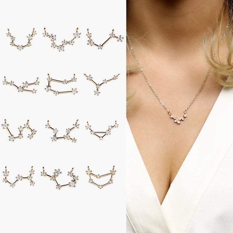 925 Sterling Silber Tierkreis Schmuck Himmlische nicht personal isierte Sternbild Halskette
