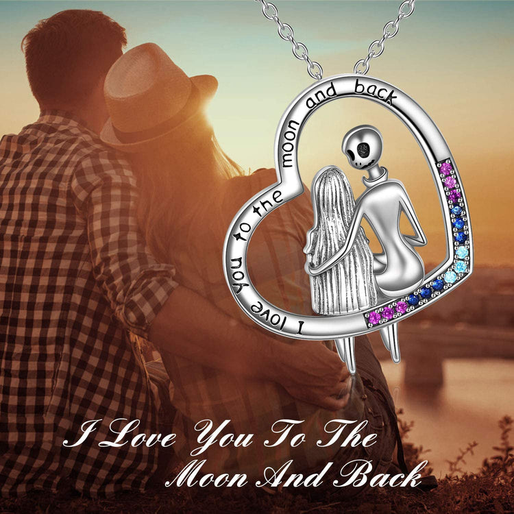 925 Sterling Silver Pumpkin King Infinity Necklace