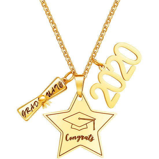 925 Sterling Silver Graduation Necklace Class of 2020 Graduation Party Gift - onlyone