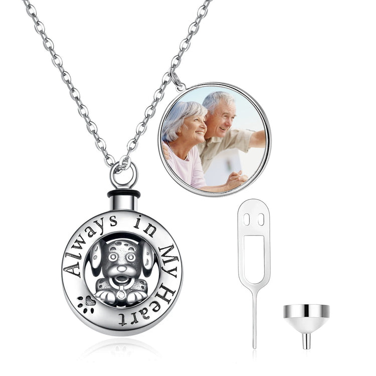 925 Sterling Silver Dog Urn Necklaces Dog Cremation Necklace Cremation Jewelry for Ashes