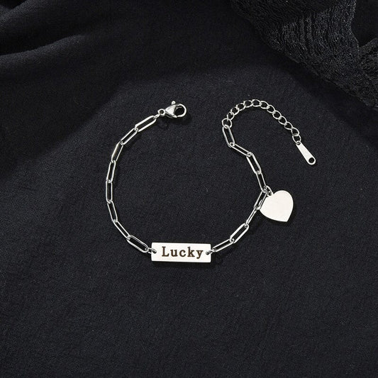 925 Sterling Silver Bar Bracelet In Clip Link Chain