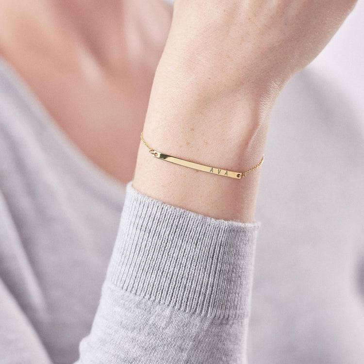 925 Sterling Silver Custom Bar Friendship Bracelet Coordinates Engraved Bracelets