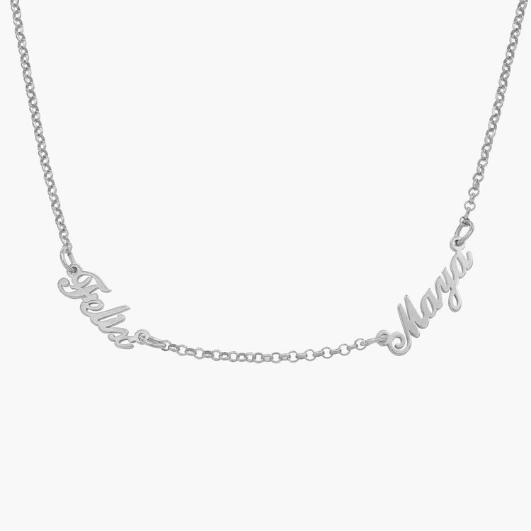 925 Sterling Silver Multiple Name Necklace, Nameplated Necklace, Gift For Her