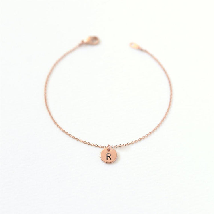 925 Sterling Silver Personalized Initial Anklet Bracelets