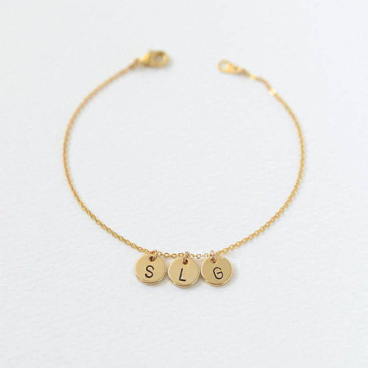 925 Sterling Silver Personalized Initial Anklet Bracelets