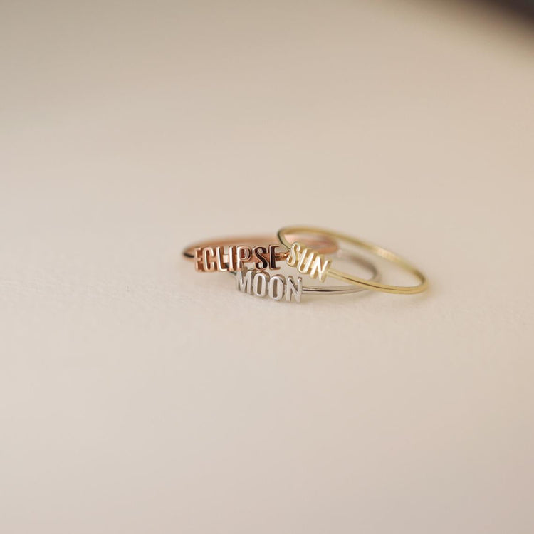 925 Sterling Silver Personalized Tiny Name Ring Nameplate Ring