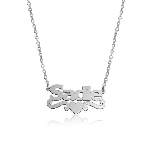925 Sterling Silver Custom Sadie Name Necklace Nameplate Necklace