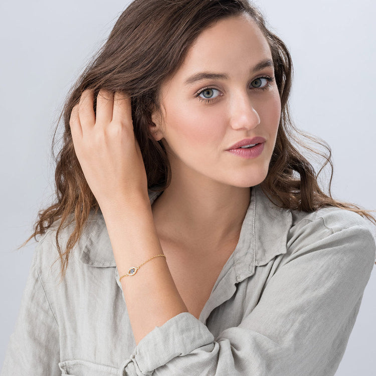 925 sterling silver fashionable female bracelet evil eye bracelet - onlyone