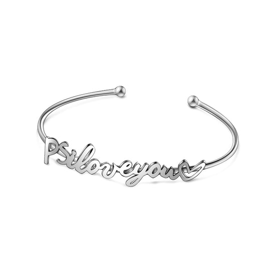 925 Sterling Silver Personalized Handwriting Cuff 6�7.5�- onlyone