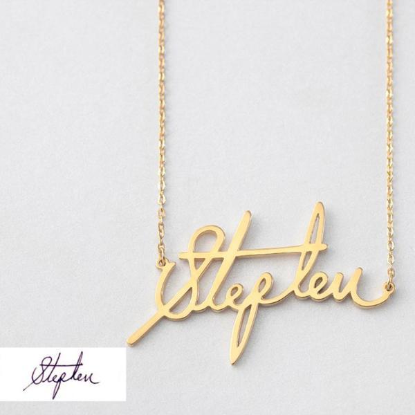 925 Sterling Silver Signature Name Necklace Nameplate Necklace - onlyone