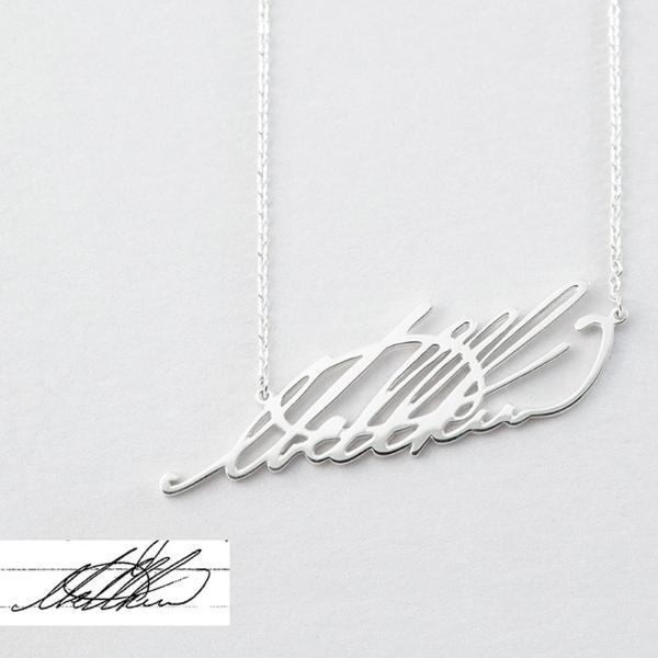 925 Sterling Silver Signature Name Necklace Nameplate Necklace - onlyone