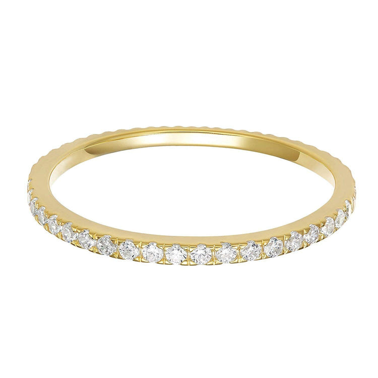 925 Sterling Silver Cubic Zirconia Simulated Diamond Stackable Ring Eternity Bands for Women - onlyone