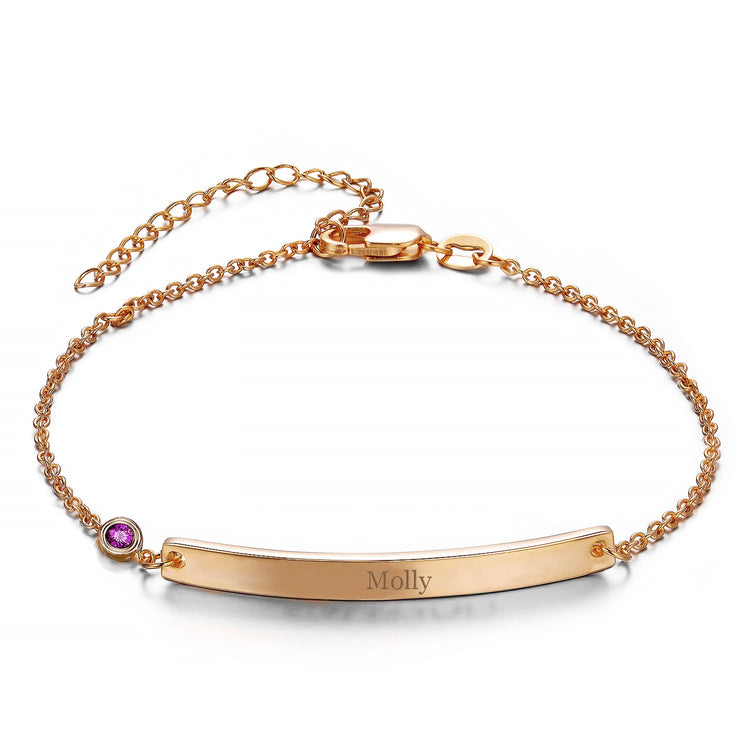 925 Sterling Silber Personal isierte Name Bar ID Armband