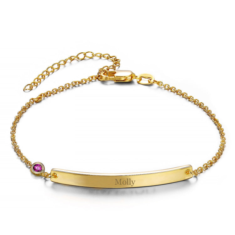 925 Sterling Silber Personal isierte Name Bar ID Armband