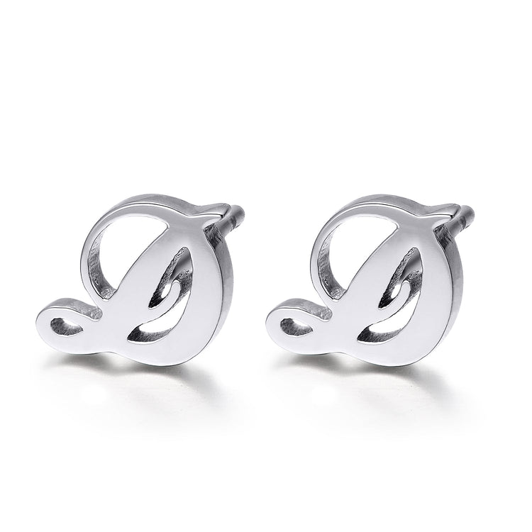 925 Sterling Silver Personalized Initials Stud Earring - onlyone