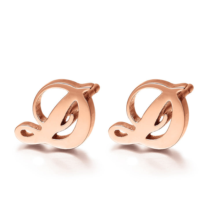 925 Sterling Silver Personalized Initials Stud Earring - onlyone