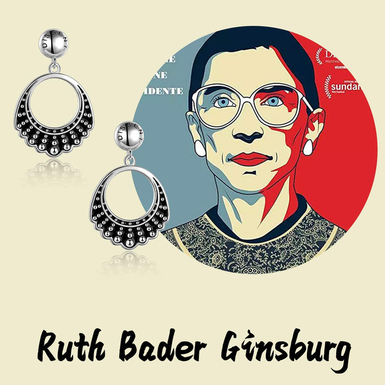 925 Sterling Silver Dangle Drop Dissent Collar Earrings