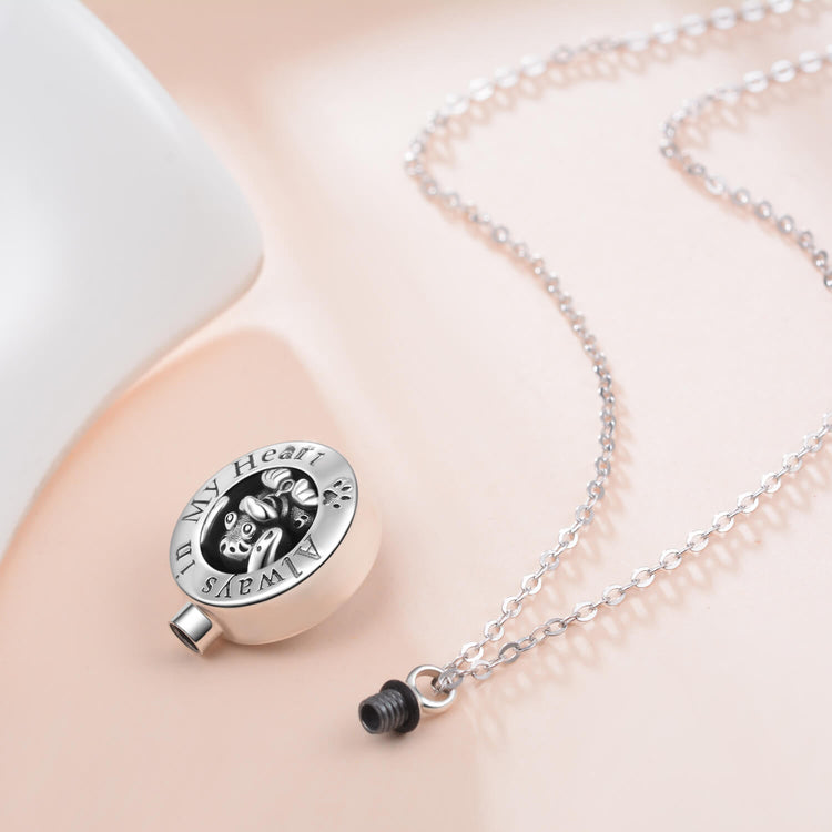 925 Sterling Silver Dog Urn Necklaces Dog Cremation Necklace Cremation Jewelry for Ashes - onlyone