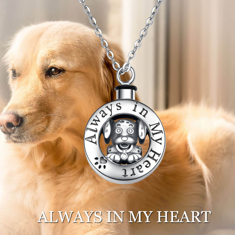 925 Sterling Silver Dog Urn Necklaces Dog Cremation Necklace Cremation Jewelry for Ashes - onlyone