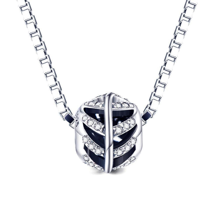 925 Sterling Silver Rhinestone Charm For Bracelet and Necklace - onlyone