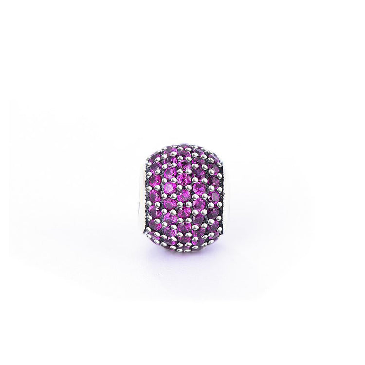 925 Sterling Silver Colorful Cubic Zirconia Charm For Bracelet and Necklace