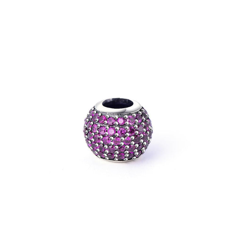 925 Sterling Silver Colorful Cubic Zirconia Charm For Bracelet and Necklace