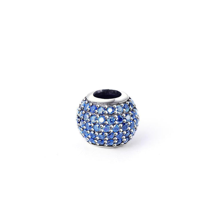 925 Sterling Silver Colorful Cubic Zirconia Charm For Bracelet and Necklace
