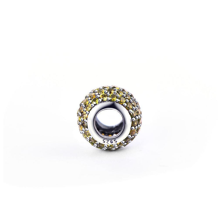 925 Sterling Silver Colorful Cubic Zirconia Charm For Bracelet and Necklace