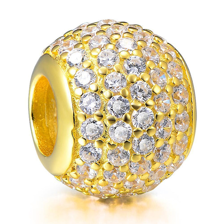 925 Sterling Silver Colorful Cubic Zirconia Charm For Bracelet and Necklace