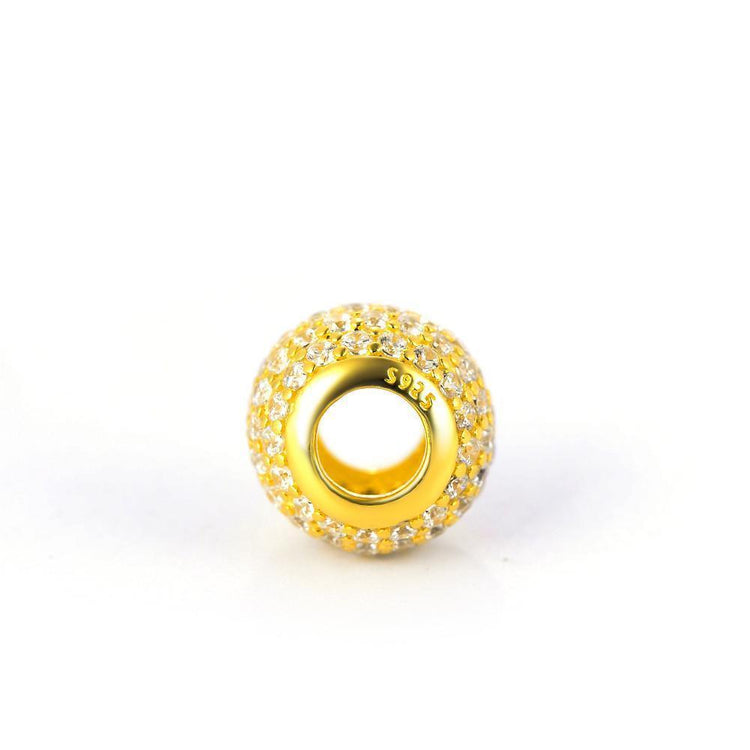925 Sterling Silver Colorful Cubic Zirconia Charm For Bracelet and Necklace