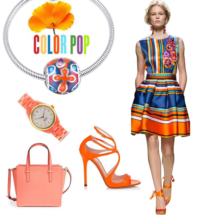 925 Sterling Silver Abstract Painting Craft Colorful Charm for Bracelet and Necklace - onlyone