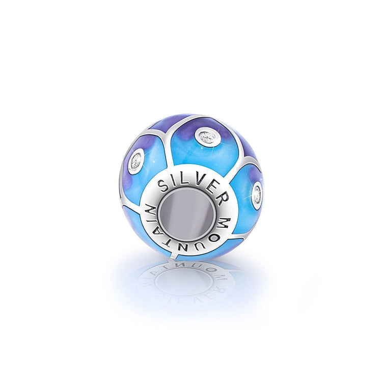 925 Sterling Silver Abstract Painting Craft 925Colorful Charm for Bracelet and Necklace - onlyone