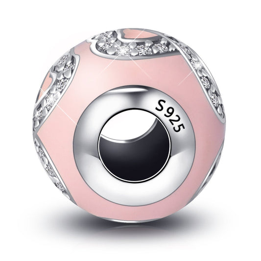 925 Sterling Silver Infinite Love Pink Charm For Bracelet and Necklace - onlyone