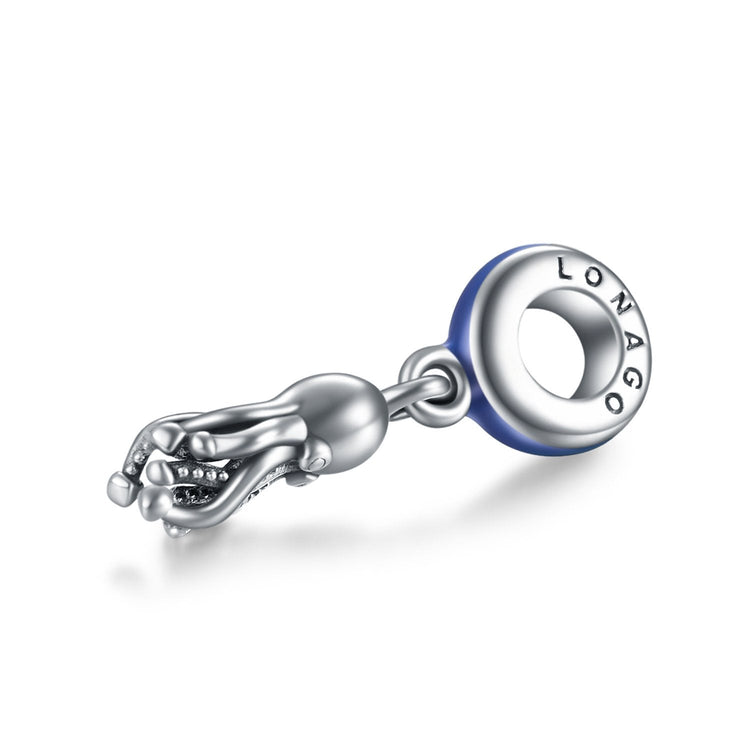 925 Sterling Silver Octopus Charm Fit for Bracelet and Necklace - onlyone