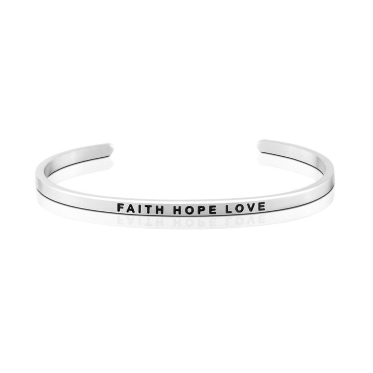 925 Sterling Silver Personalized Love Series Engraved Cuff 6�7.5�Inspirational Bracelet - onlyone