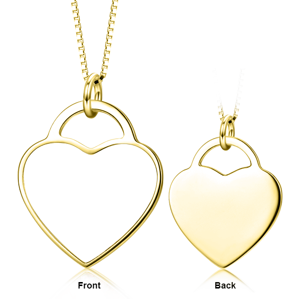 14K Gold Personalized Pets Color Photo&Text Necklace Adjustable 16" - 20" - onlyone