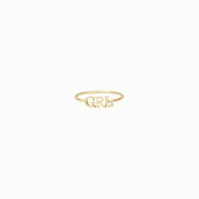 925 Sterling Silver Personalized Simple Alphabet Numbers Name Ring Nameplate Ring