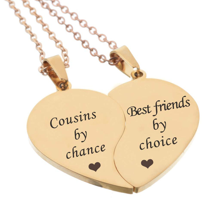 925 Sterling Silver BFF Necklace for 2-Split Valentine Heart Necklace